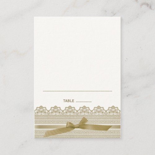 Lace and Ribbon Place cards Business Card Template