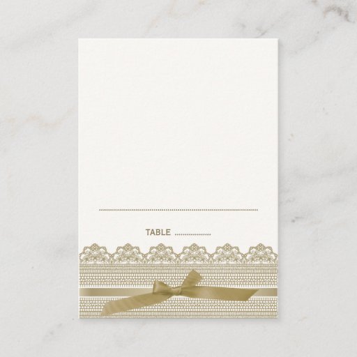 Customizable Lace and Ribbon Place cards Business Card Template