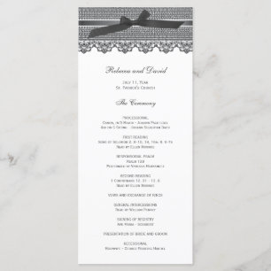 Lace and Ribbon wedding programs