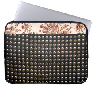 Lace And Studs Pattern Laptop Sleeve