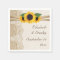 Lace and sunflowers on burlap wedding