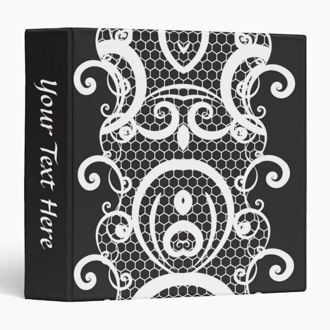 Lace background 1 3 ring binder (Front/Spine)