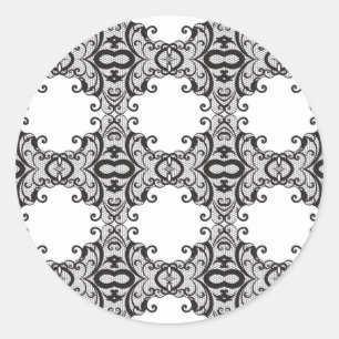 Lace background 2 classic round sticker