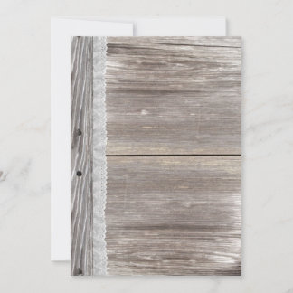 Lace Barnwood Wedding Invitation