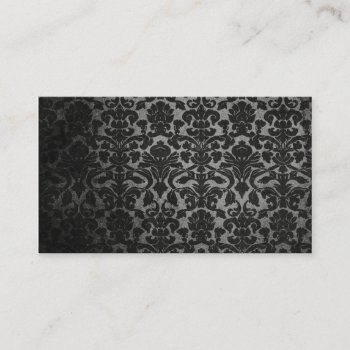 Lace Black Damasks Pattern Business Card by BackgroundArt at Zazzle