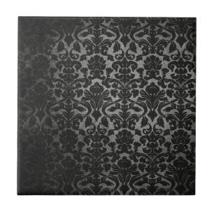 lace black damasks pattern tile