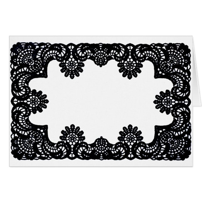 Lace Black & White The MUSEUM Zazzle Gifts (Front Horizontal)