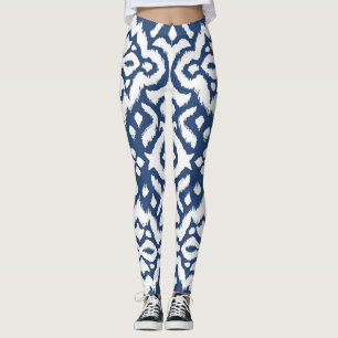 Lace border: ikat tie-dye. leggings