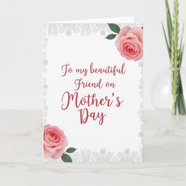Lace Bordered Mothers Day Card (Front)