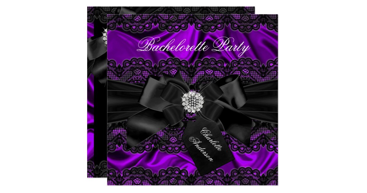 Purple Bachelorette Party Invitations 3