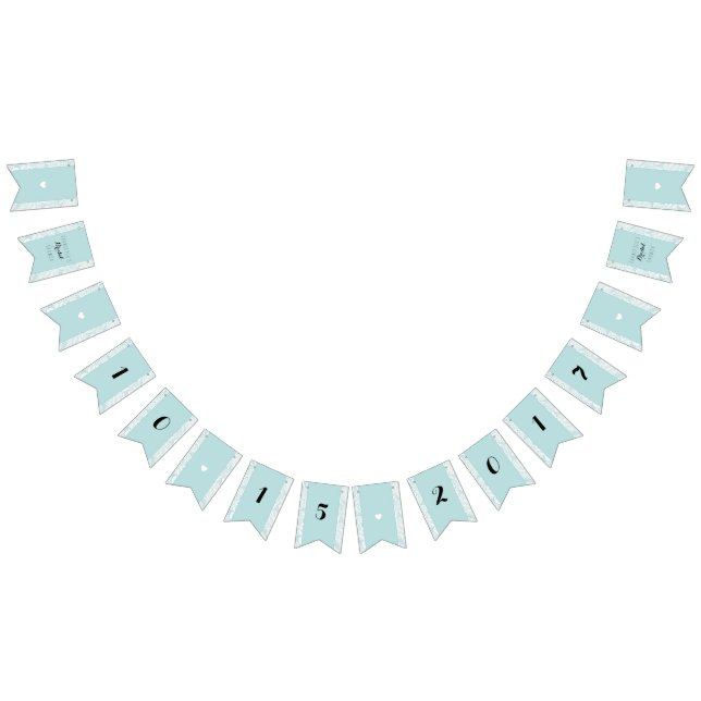 Lace Bridal Shower Banner with Date - Bunting Flag (All)