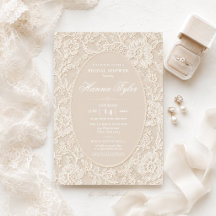 Lace Bridal Shower Invitation