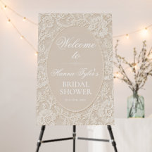 Lace Bridal Shower Welcome sign