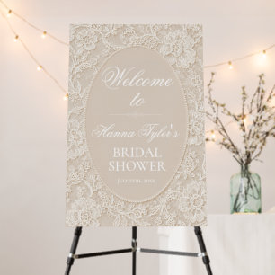Lace Bridal Shower Welcome sign