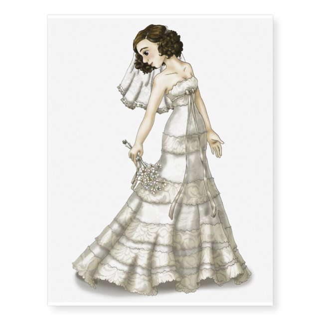 Lace Bride Temporary Tattoos (Front)