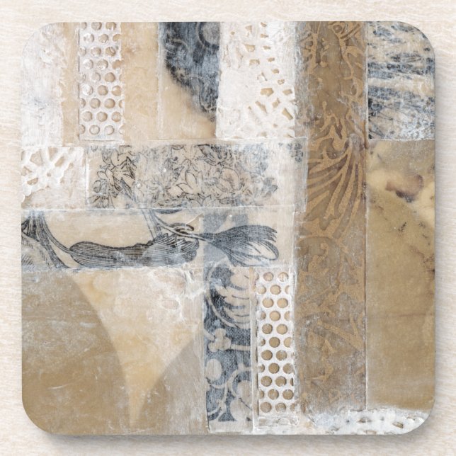 Lace Collage I Beverage Coaster (Front)
