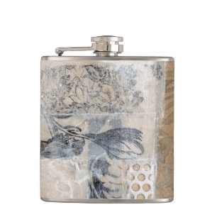 Lace Collage I Flask