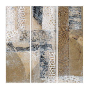 Lace Collage I Triptych