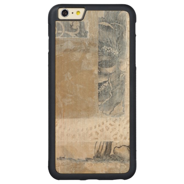 Lace Collage II Carved Wood iPhone Case (Back)