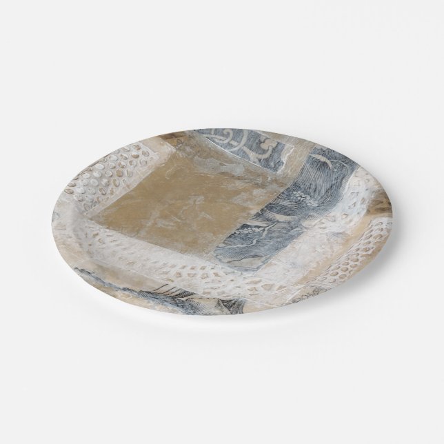 Lace Collage II Paper Plates (Angled)