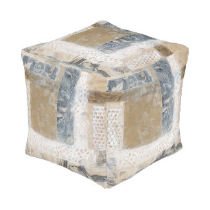 Lace Collage II Pouf