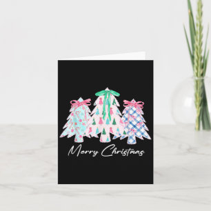 Lace Coquette Bow Merry Christmas Tree Cute Xmas H Card