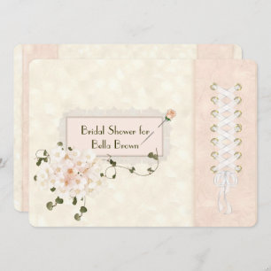 lace corset Bridal Shower design Invitation