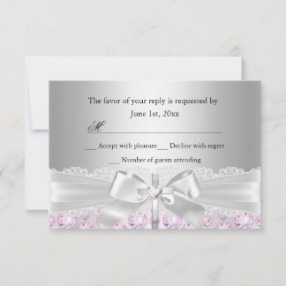 Lace Cross & Jewels Baptism/Christening RSVP