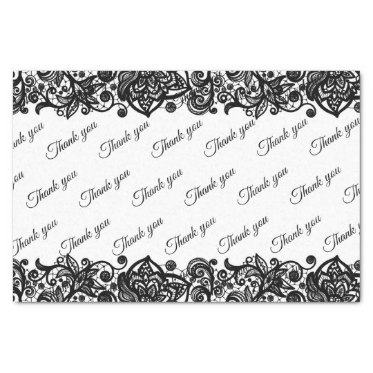 Lace custom Thank you Wedding tissue paper | Zazzle.com