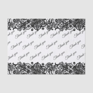 Lace custom Thank you Wedding tissue paper