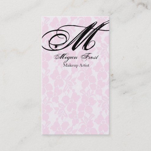 Customizable lace customize your monogram business card templates