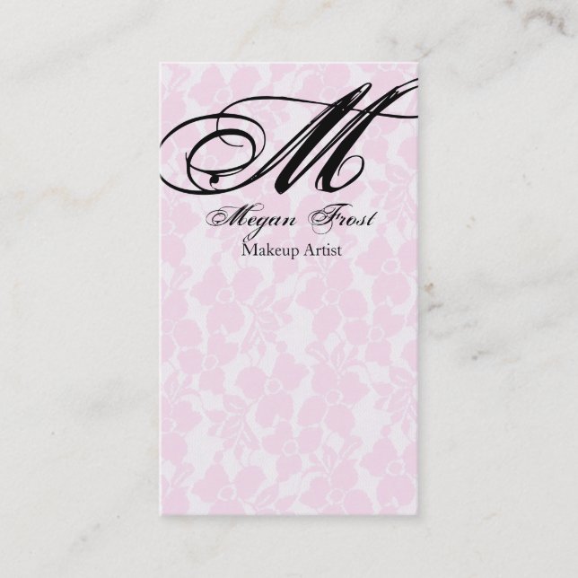 lace customize your monogram business card (Front)