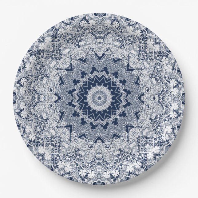 Lace decoration paper plates (Front)