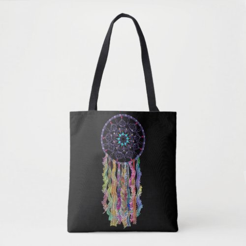 Lace Dreamcatcher  Boho Style Tote Bag