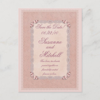 Lace Elegance Announcement Postcard