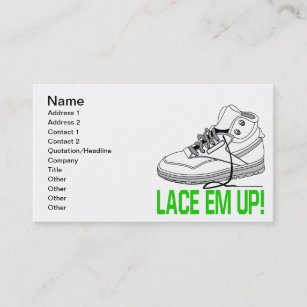 Lace Em Up Business Card Lace Em Up Business Card