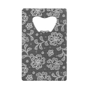 Lace fabric pattern 1 credit card bottle opener