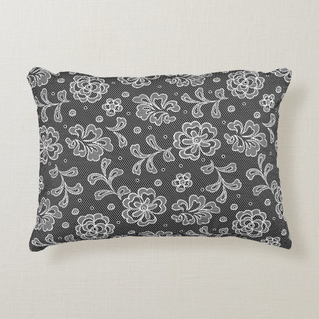 Lace fabric pattern 1 decorative pillow (Front)