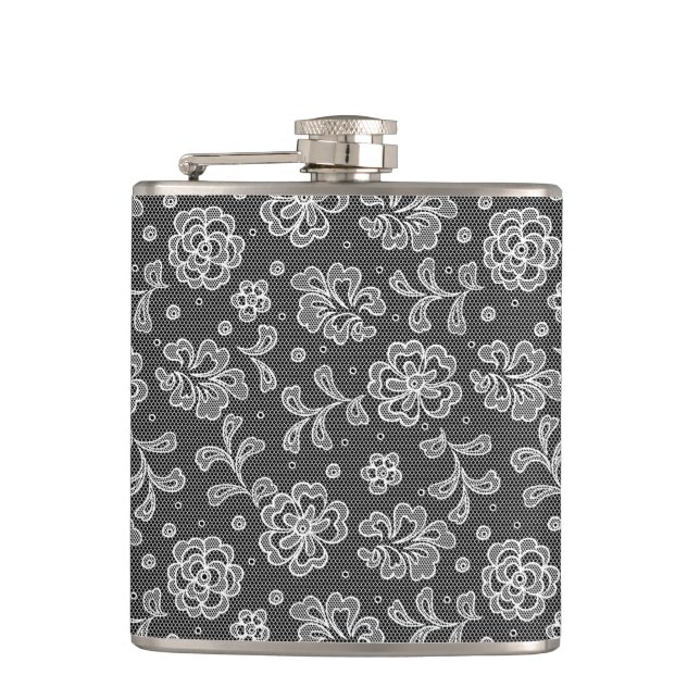 Lace fabric pattern 1 flask (Front)