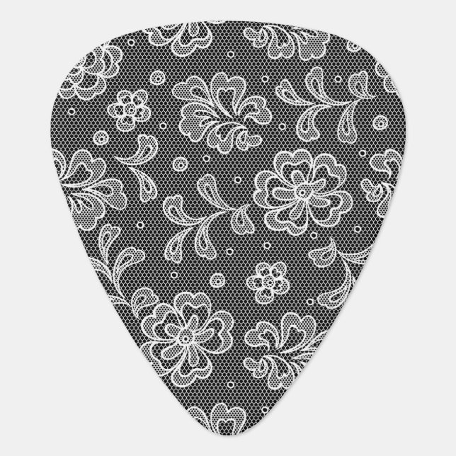 Lace fabric pattern 1 guitar pick (Front)