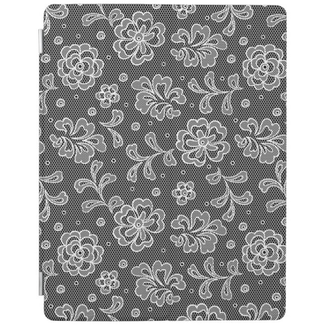 Lace fabric pattern 1 iPad smart cover (Front)
