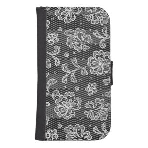 Lace fabric pattern 1 samsung s4 wallet case