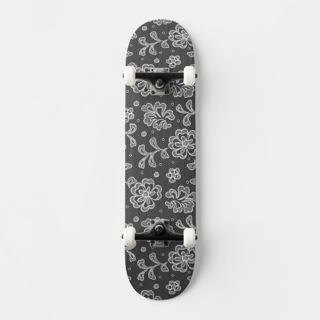 Lace fabric pattern 1 skateboard deck (Front)