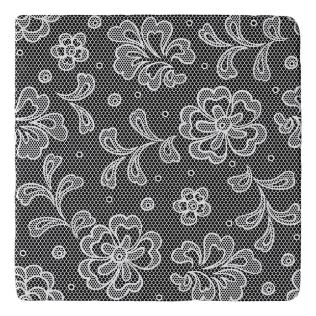 Lace fabric pattern 1 trivet (Front)