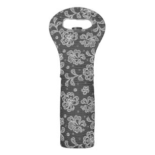 Lace fabric pattern 1 wine bag