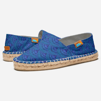 Lace Fantasy Scales Sapphire Blue Espadrilles