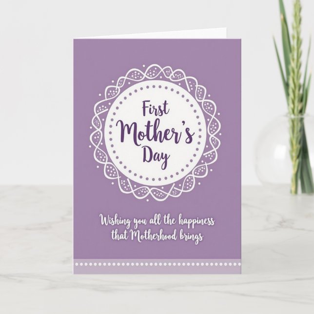 Lace First Mothers Day Card (Front)