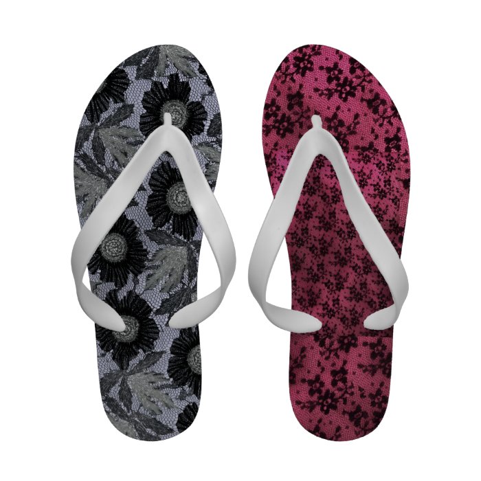 Lace Flip Flops