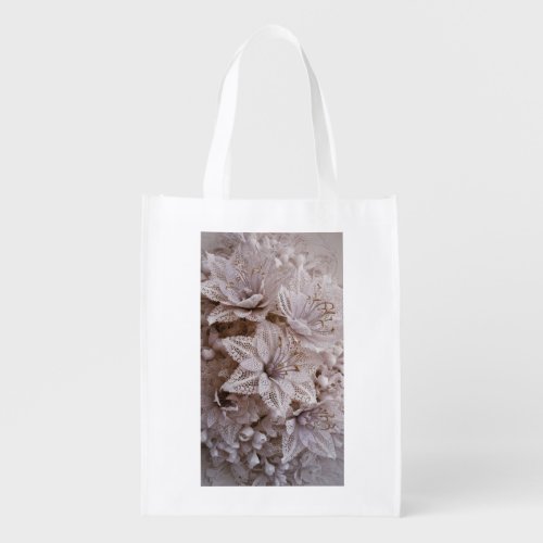 Lace  Floral Grocery Bag