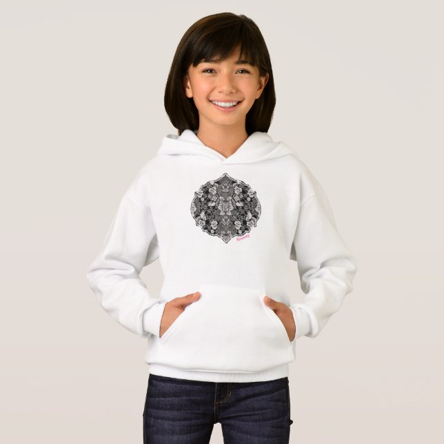 Lace Floral Harmony Hoodie (Front Full)